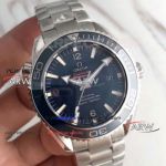 Perfect Replica Omega Seamaster Black Dial And Bezel Oyster Band Watch